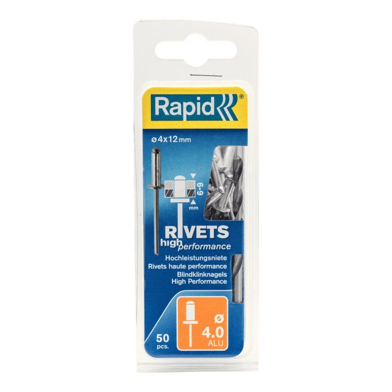 Rapid Rivet aveugle universel, 4,0 x 12 mm, en aluminium