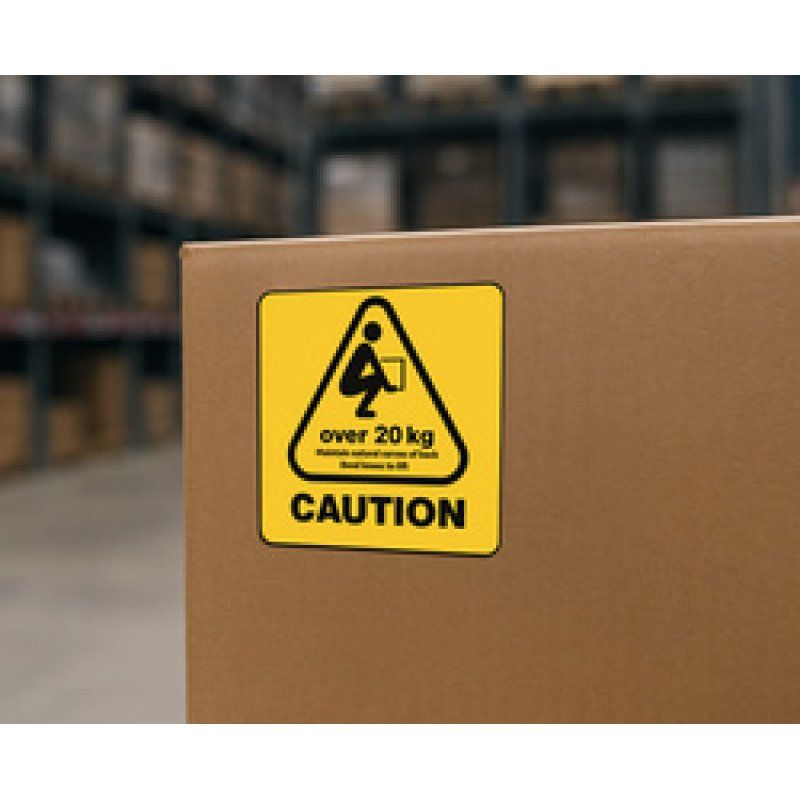 rillprint Étiquette d'avertissement "CAUTION OVER 20 KG"