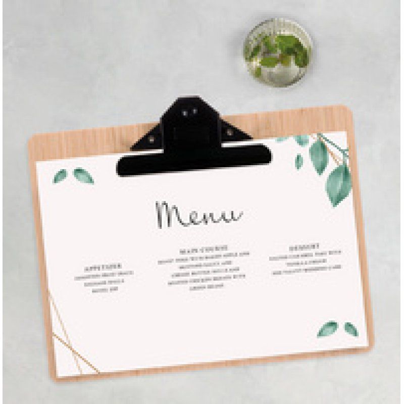 EUROPEL Porte-menu, A4, format paysage, bambou