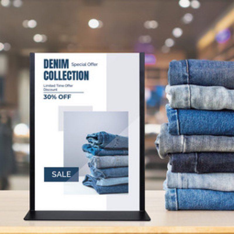 EUROPEL Porte-visuel, A4, métal, noir