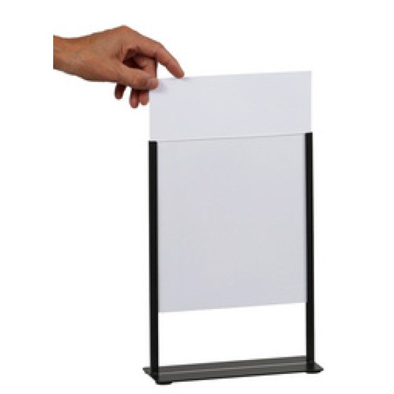 EUROPEL Porte-visuel, A5, métal, noir