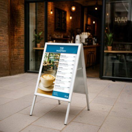 EUROPEL Panneau trottoir ECONOMY OUTDOOR, A1, argent