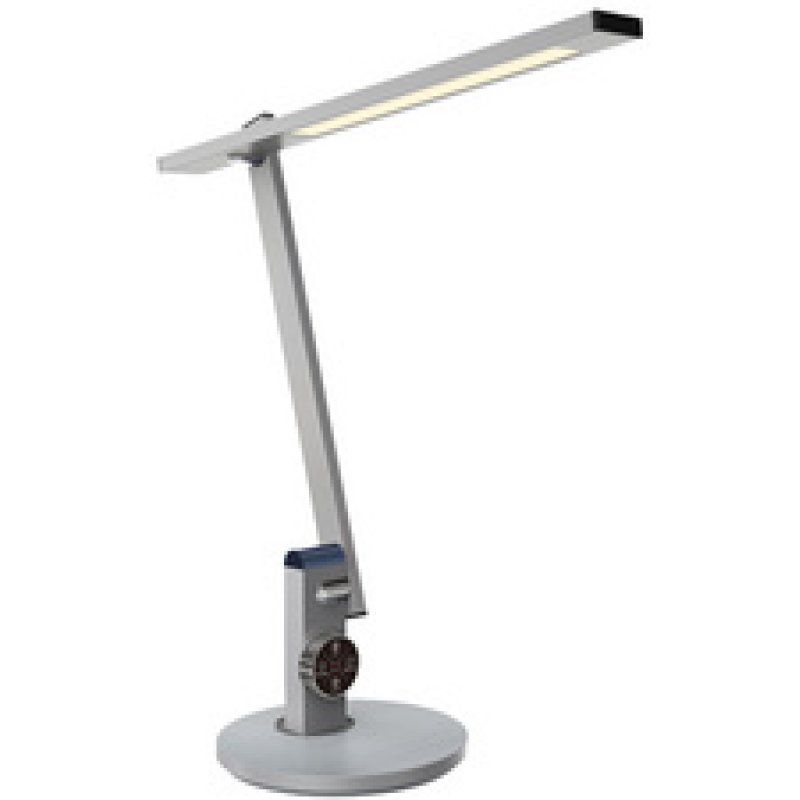 PAPERFLOW Lampe de table à LED BENTO, socle, argent brossé