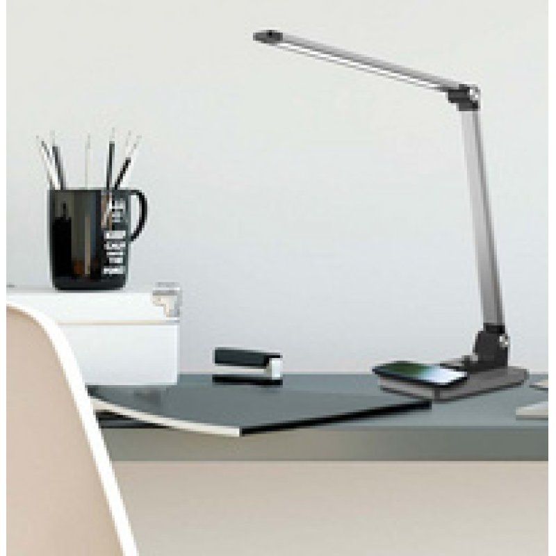 PAPERFLOW Lampe de table à LED JOA, socle, argent brossé