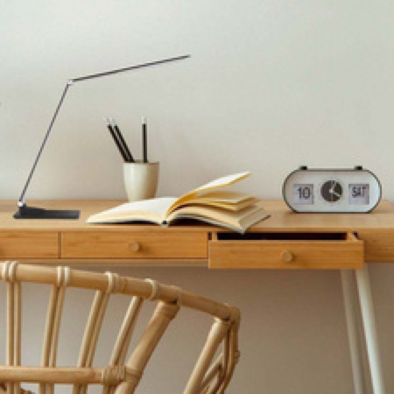 PAPERFLOW Lampe de table à LED OLGA, socle, noir