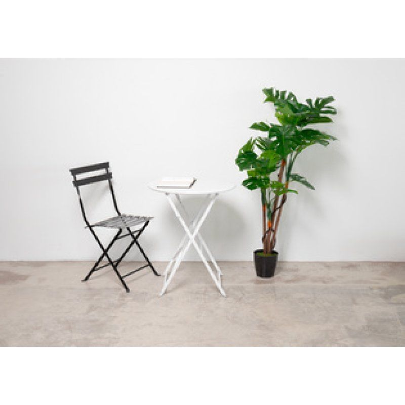 PAPERFLOW Table d'extérieur pliante EDEN, rond, blanc