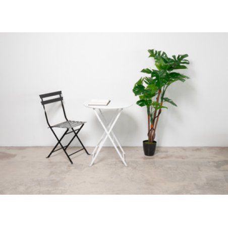 PAPERFLOW Table d'extérieur pliante EDEN, rond, blanc
