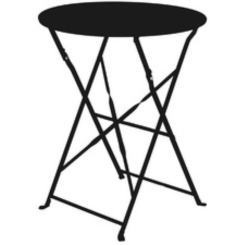 PAPERFLOW Table d'extérieur pliante EDEN, rond, blanc