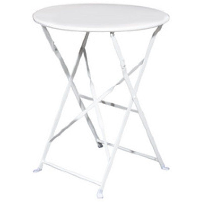 PAPERFLOW Table d'extérieur pliante EDEN, rond, blanc