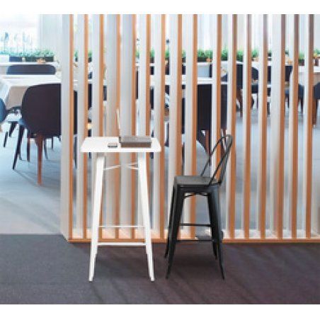 PAPERFLOW Table haute d'extérieur URBAN, 600 x 600 mm, noir