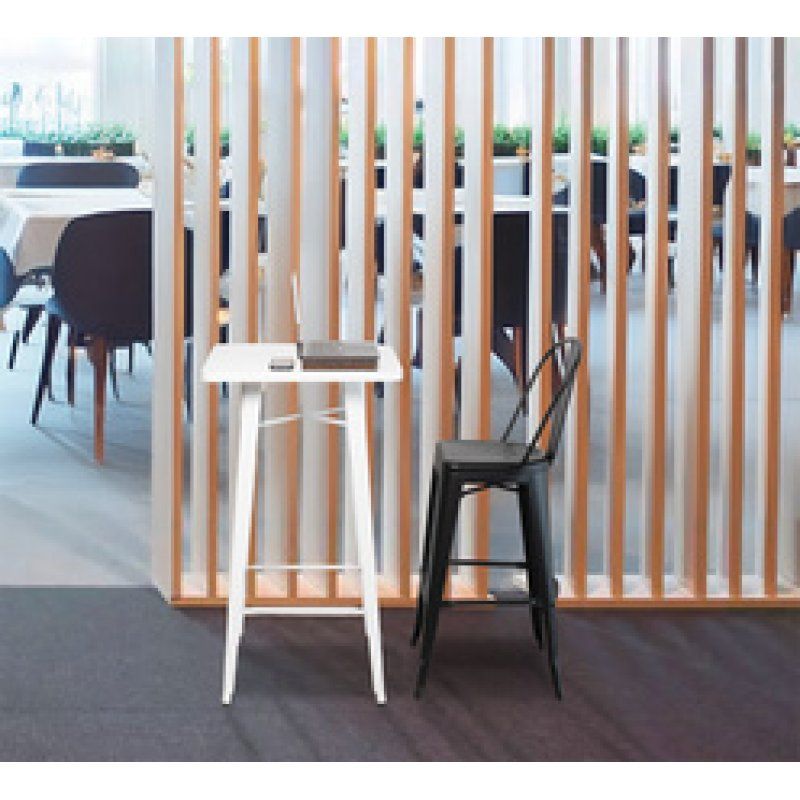 PAPERFLOW Table haute d'extérieur URBAN, 600 x 600 mm, blanc