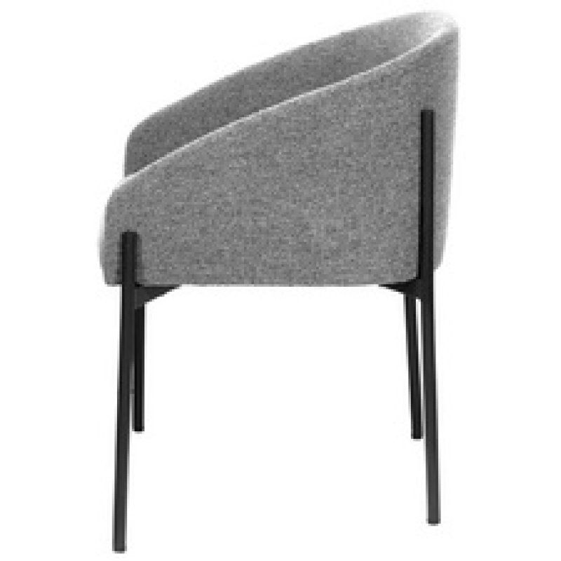 PAPERFLOW Fauteuil visiteur MILO, gris