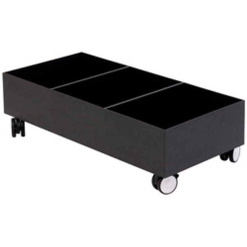 PAPERFLOW Rollsockel für 1 Wertstoffsammelbox, schwarz