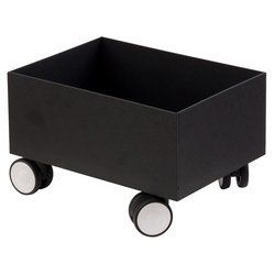 PAPERFLOW Rollsockel für 2 Wertstoffsammelboxen, schwarz