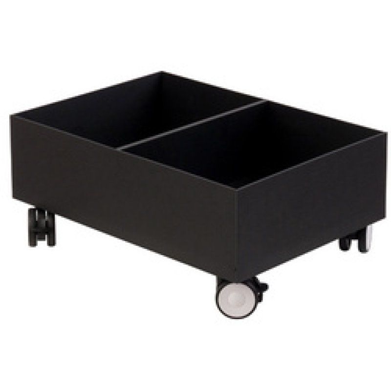 PAPERFLOW Rollsockel für 2 Wertstoffsammelboxen, schwarz
