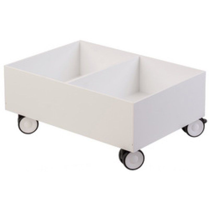 PAPERFLOW Rollsockel für 3 Wertstoffsammelboxen, weiß