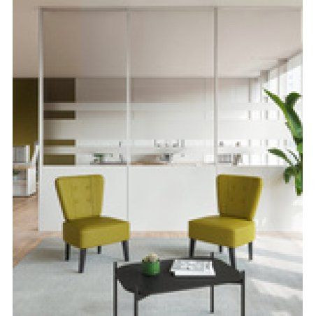 PAPERFLOW Fauteuil visiteur Brighton, simili cuir, rouge