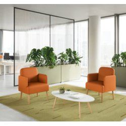 PAPERFLOW Fauteuil visiteur Brooks, simili cuir, blanc