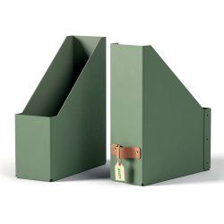 LEITZ Porte-revues Puro, A4, carton, set de 2, vert sauge