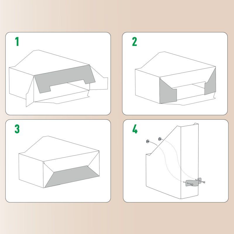 LEITZ Porte-revues Puro, A4, carton, set de 2, bleu nuit