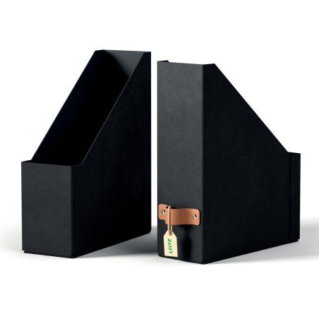 LEITZ Porte-revues Puro, A4, carton, set de 2, noir