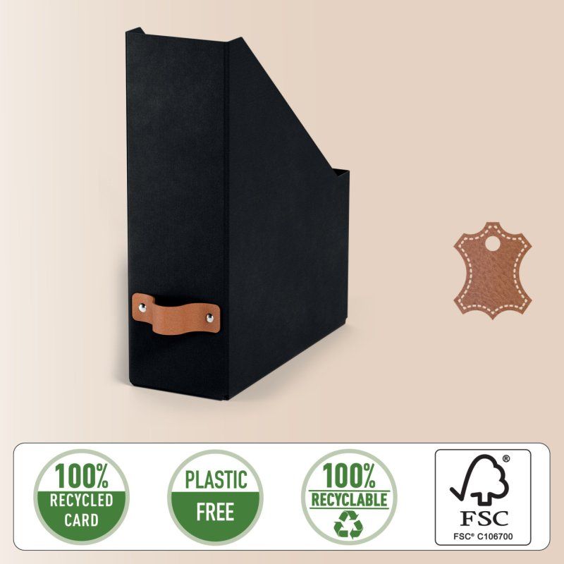 LEITZ Porte-revues Puro, A4, carton, set de 2, noir