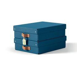 Leitz Puro Storage Box with lid, medium low, 8L, 100% recycled card, pack of 2