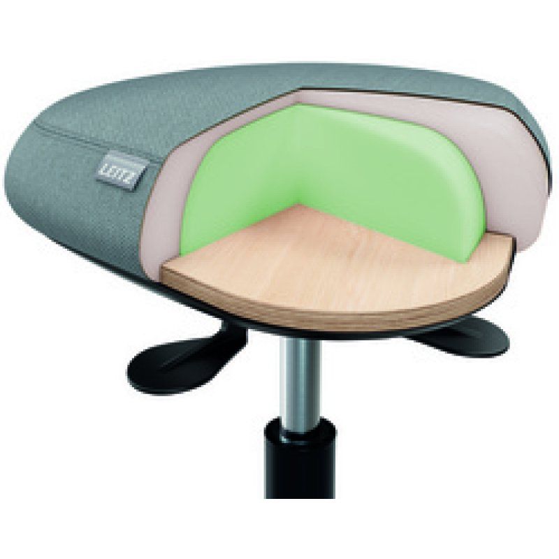 LEITZ Tabouret Ergo Active, roulettes assise équilibrée