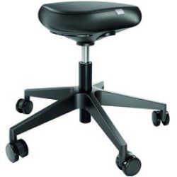LEITZ Tabouret Ergo, roulettes et assise confortable, noir