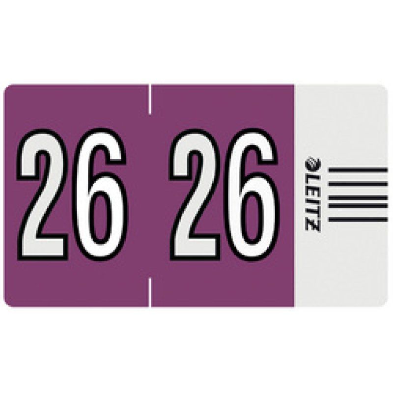 LEITZ Étiquette année Orgacolor "26", sur bande, violet
