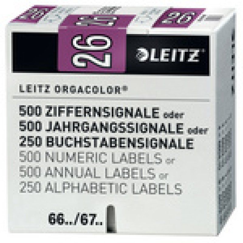 LEITZ Étiquette année Orgacolor "26", sur bande, violet