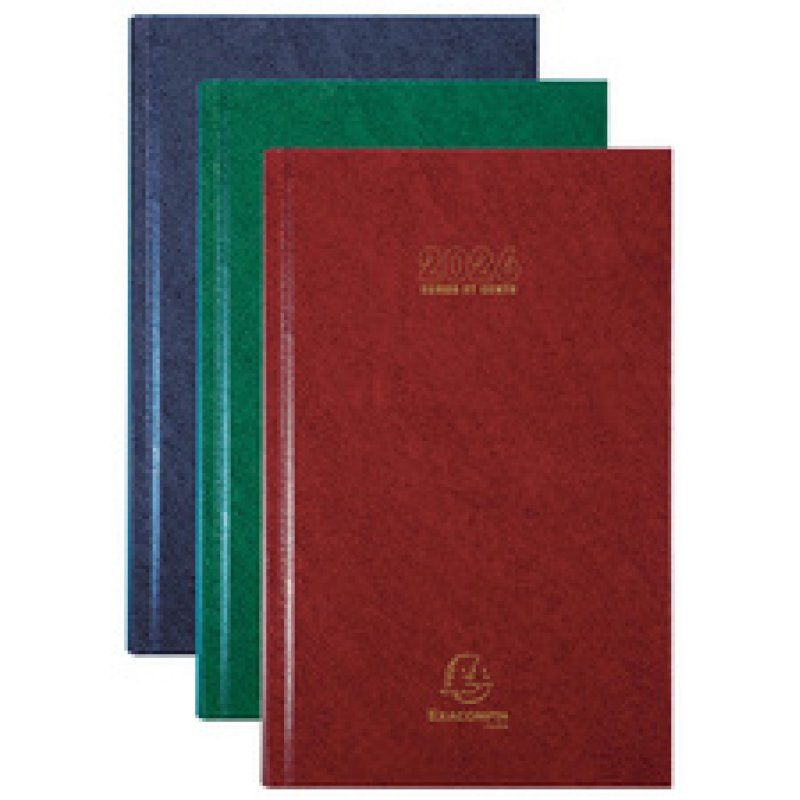 EXACOMPTA Agenda Carré Euro/Cents 135 x 210 mm, 2026,assorti