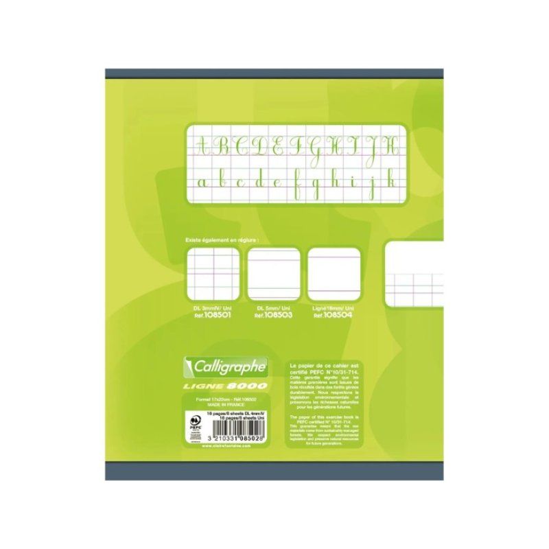 Calligraphe Cahier piqûre T.P. Ecriture DL 4 mm IV
