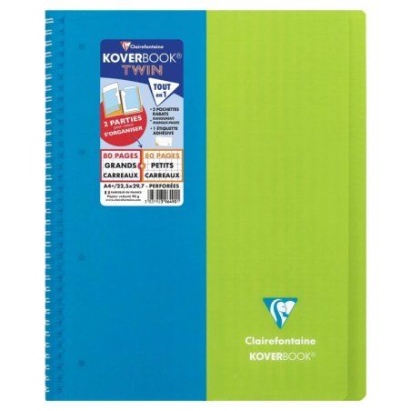 Clairefontaine Cahier KOVERBOOK TWIN, A4 , assorti