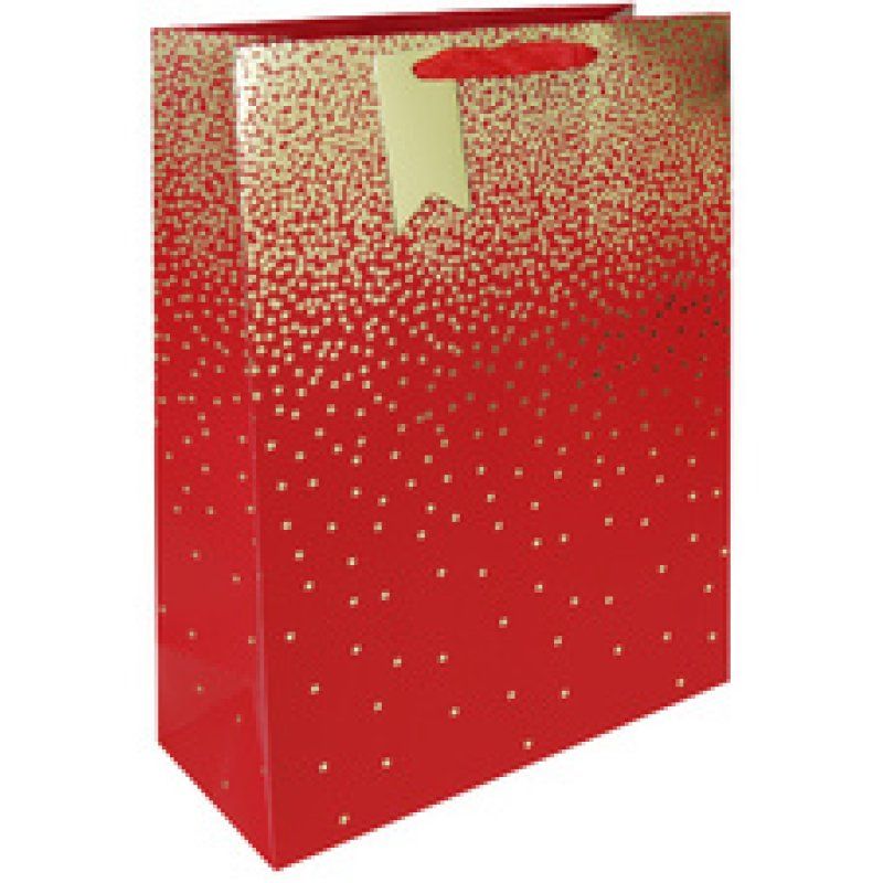 Clairefontaine Sac cadeau de Noël "Pluie d'étoiles rouge"