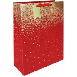 Clairefontaine Sac cadeau de Noël "Pluie d'étoiles rouge"