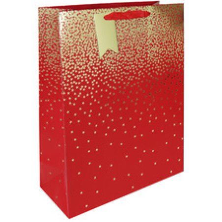 Clairefontaine Sac cadeau de Noël "Pluie d'étoiles rouge"