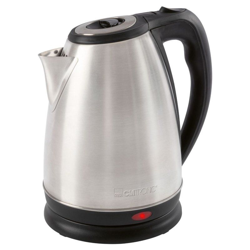 Clatronic WKS 3830 electric kettle 1.7 L 2200 W Black, Stainless steel