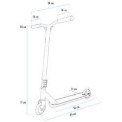 SCHILDKRÖT Tretroller Stunt Scooter Flipwhip Metallic Red