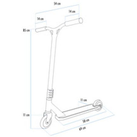 SCHILDKRÖT Tretroller Stunt Scooter Flipwhip Metallic Red