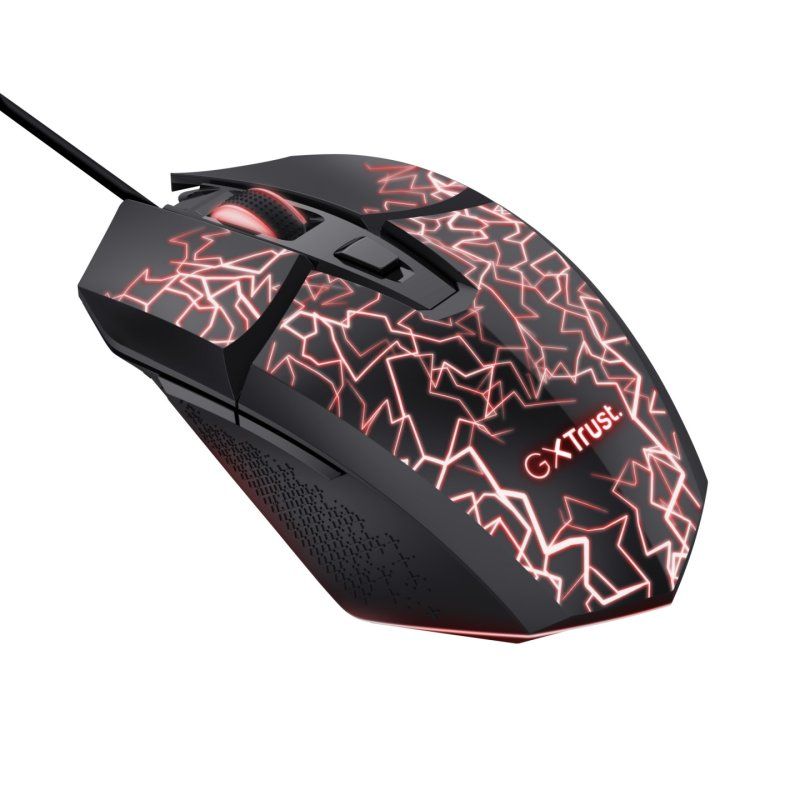 Trust Gaming GXT113 FELOX LED Gaming Maus Mehrfarbige beleuchtete Gaming-Maus mit programmierbaren Tasten