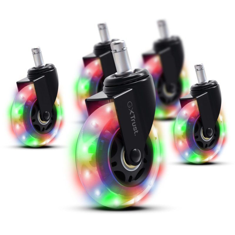 Trust Gaming GXT701 LED Gel-Stuhlrollen Gel-Stuhlrollten für ein sanftes und leises Rollen