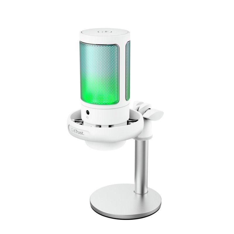 Trust GXT 238W Auron Gris, Blanc Microphone pour podcast