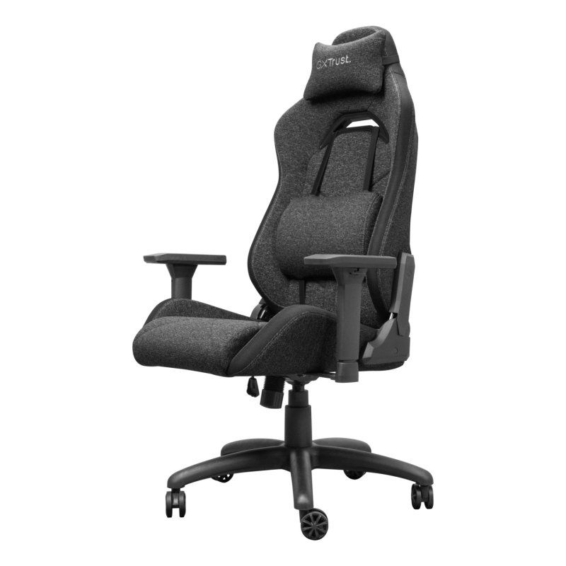Trust Gaming GXT723 RUYA Gaming Stuhl grau Bequemer, vollständig einstellbarer Gaming-Stuhl mit Stoffpolsterung, grau
