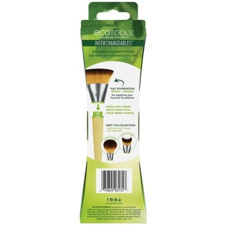 Flat Foundation Interchangeable Makeup Brush Head with Ec Handle