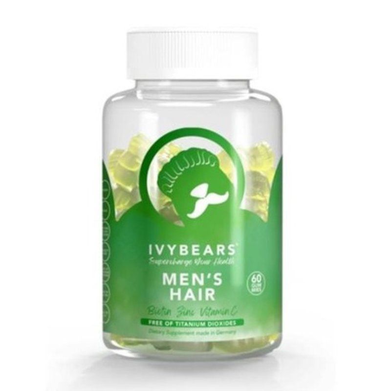 Ivybears Men's Hair Supplement For Healthy Hair, 60 Gummies