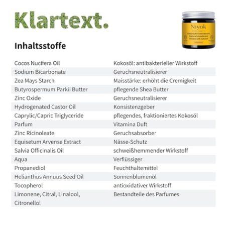 Niyok 2-in-1 Anti-Perspirant Deodorant Cream 'Vitamina' 40ml