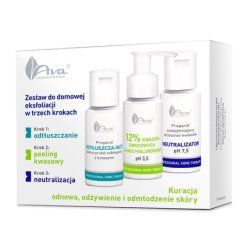 Ava Laboratorium Home Exfoliation Set Cleansing Agent 50ml Fruit Acid 12 50ml Neutralizer 50ml