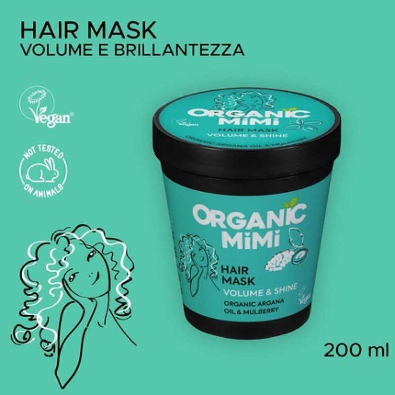 Hair Mask Volume & Shine with Organic Argan Oil & Mulberry