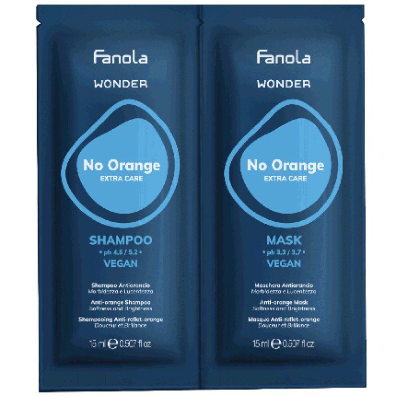 Fanola Wonder No Orange Shampoo And Mask 2x15ml Hair Care